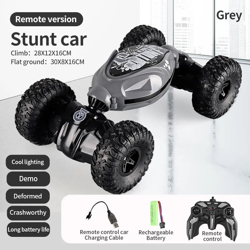 Coche teledirigido 4WD 1:16 Stunt con luz LED, gestor infrarrojo, inducción Twist, escalada, controlado por Radio, juguete para niños