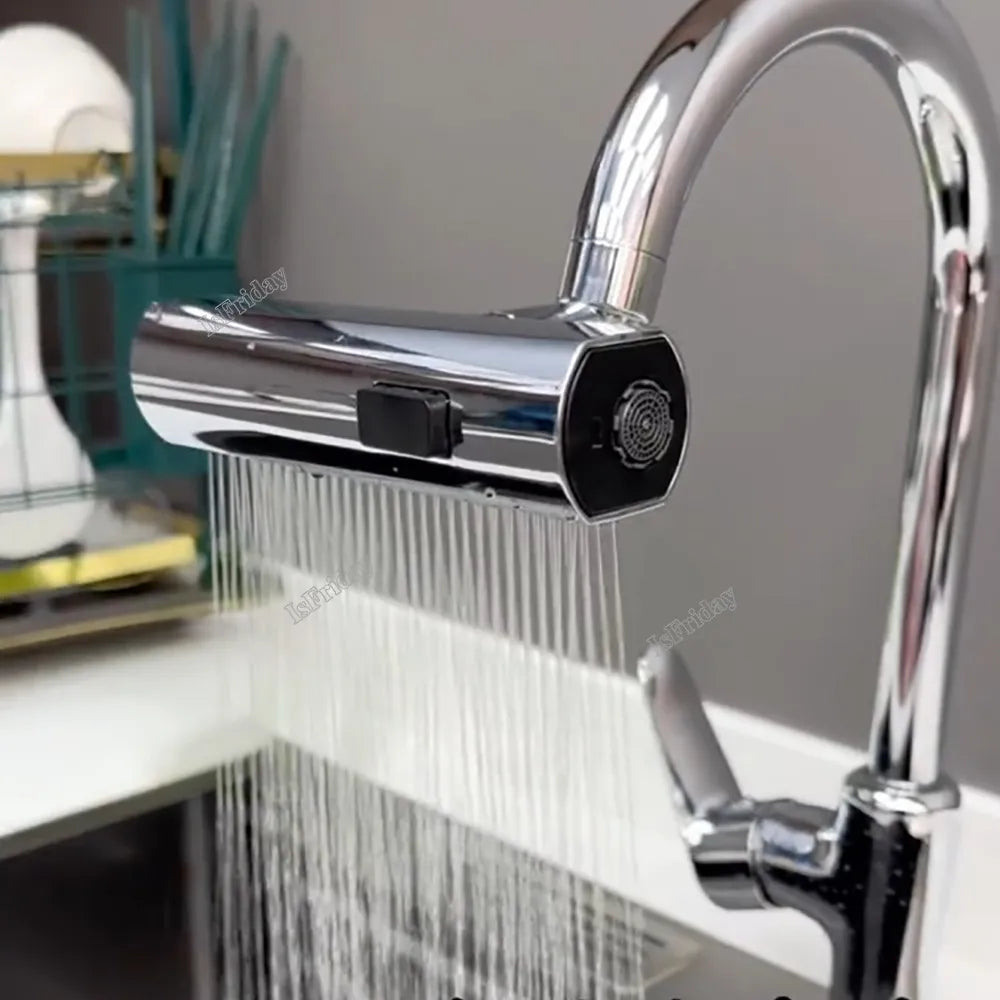 Grifo de cocina con salida de cascada a prueba de salpicaduras