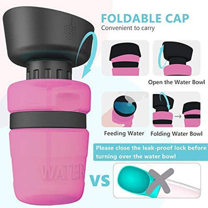 Botella de agua portátil para perros