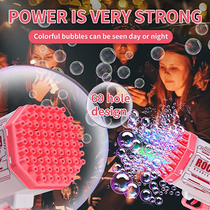 Pistola de burbujas Rocket para niños