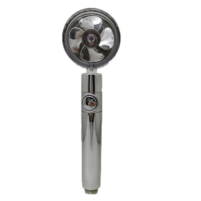 Cabezal de ducha de hélice con ventilador incorporado