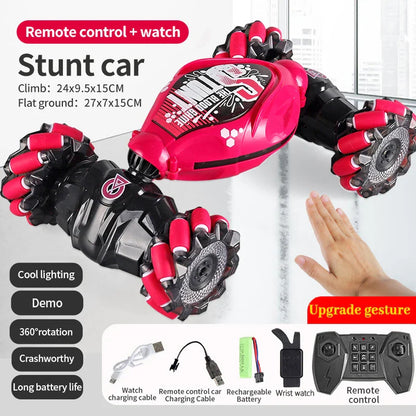 Coche teledirigido 4WD 1:16 Stunt con luz LED, gestor infrarrojo, inducción Twist, escalada, controlado por Radio, juguete para niños