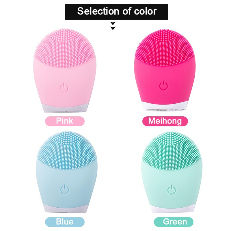 Cepillo eléctrico de silicona para limpieza Facial
