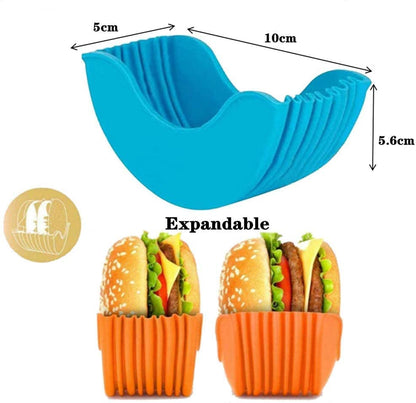 Soporte de silicona reutilizable para hamburguesas