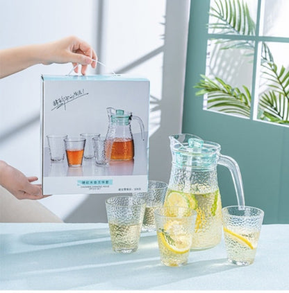 Juego de jarra de agua + 4 vasos 5 piezas
