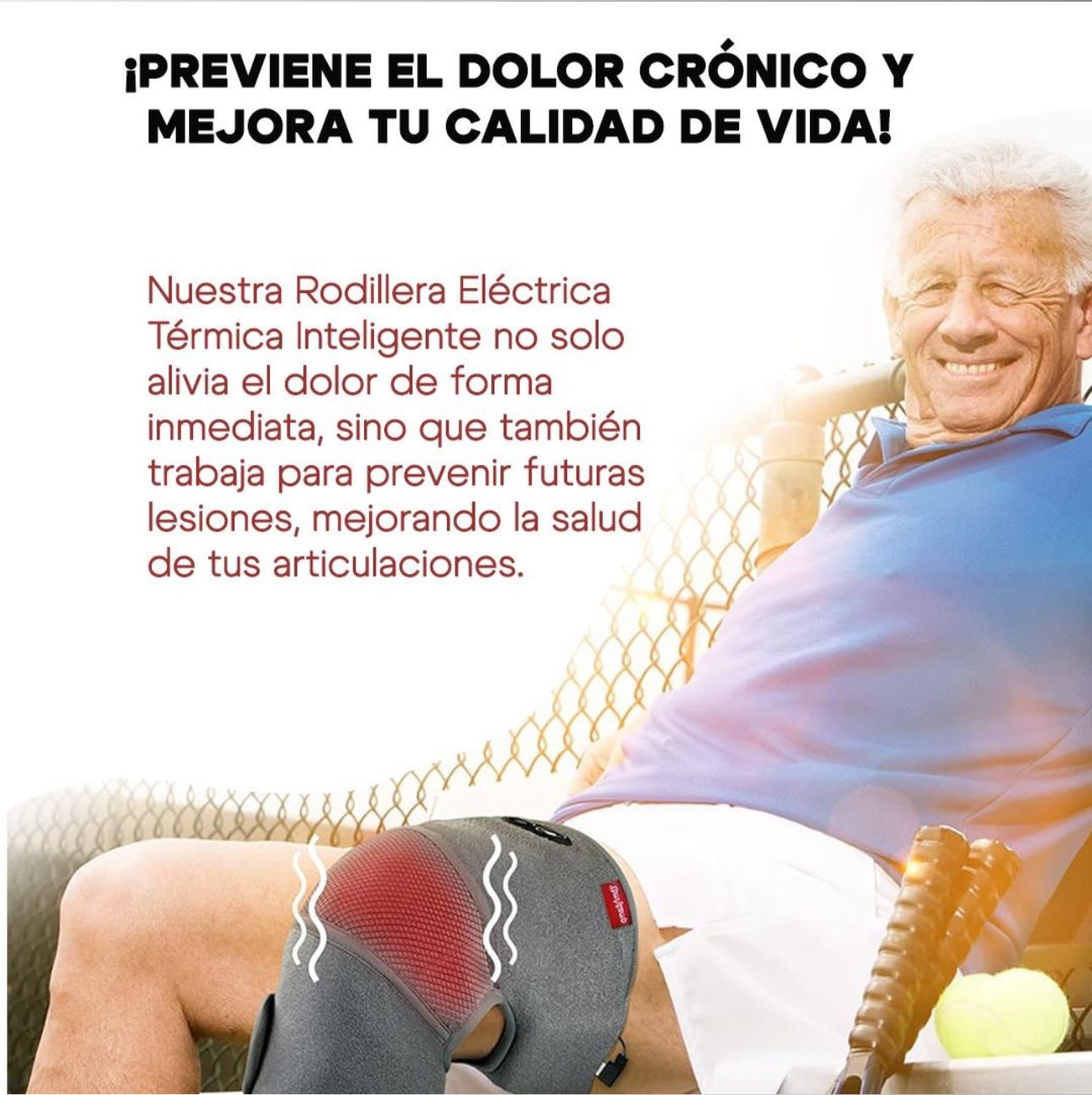 Rodillera Térmica USB – Calor Ajustable y Vibración Relajante