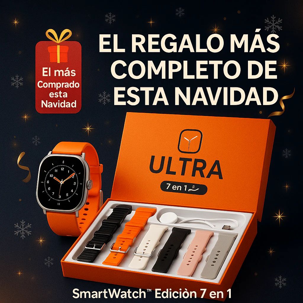 SMARTWATCH ULTRA 2025 + 7Correas + ENVIO GRATIS ⌚