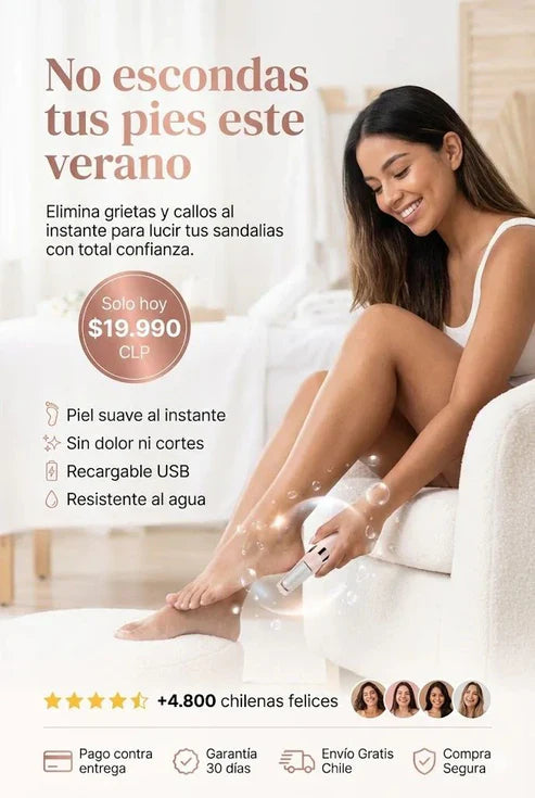 REMOVEDOR ELECTRICO DE CALLOS PARA PIES RECARGABLE