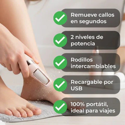 REMOVEDOR ELECTRICO DE CALLOS PARA PIES RECARGABLE