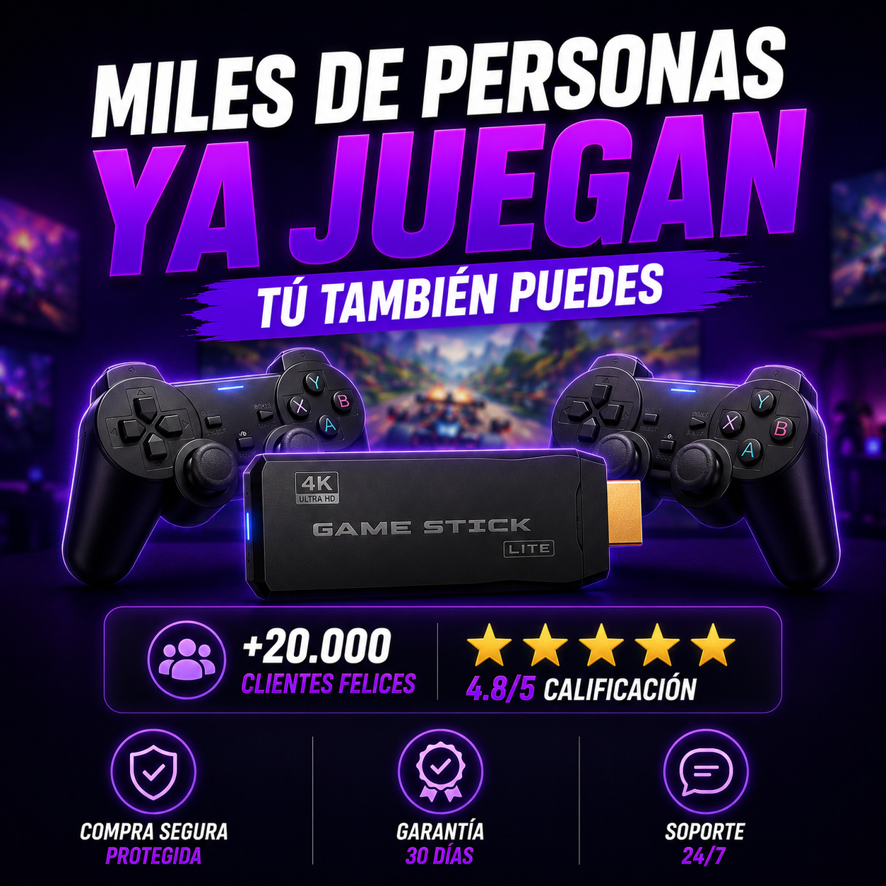 Game Stick- 20.000 Juegos Consolas Retro+ ENVÍO GRATIS 🚚