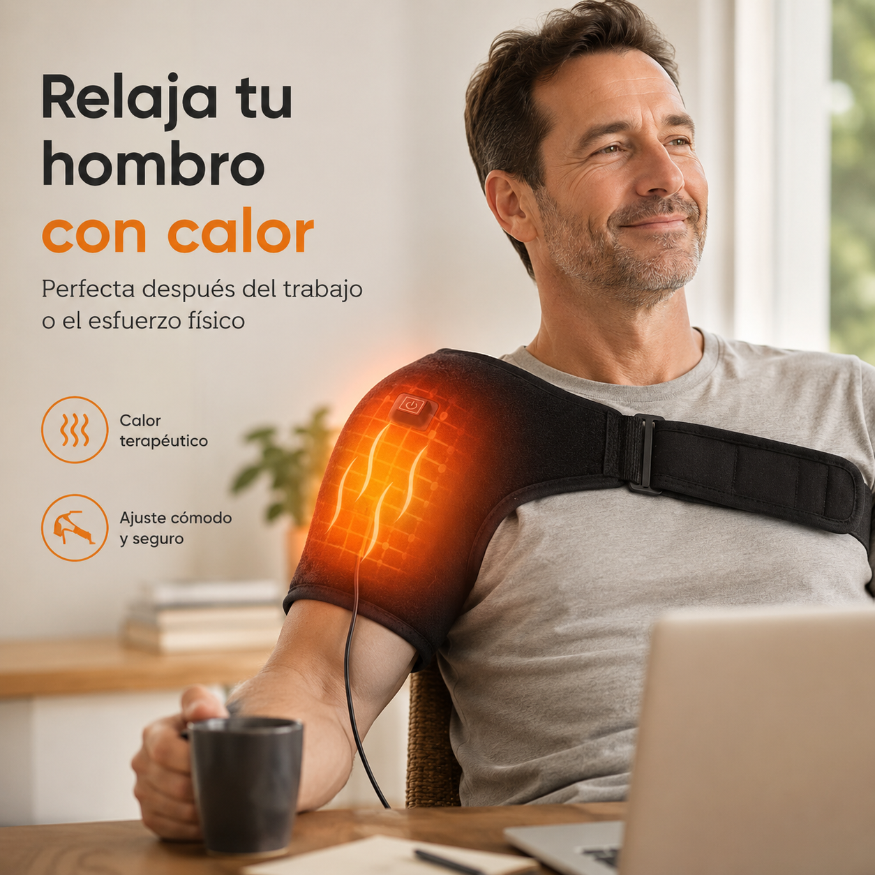 Hombrera Térmica CalorFit™ con Calor Ajustable para Hombro