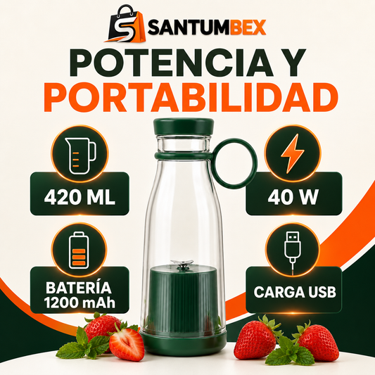 Licuadora Portátil Recargable USB 420 ml – Mini Juice