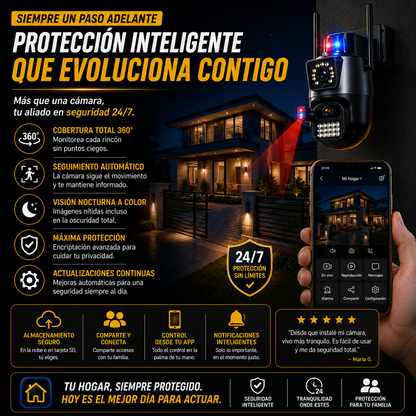 Cámara de Seguridad 360° GESKS que protege tu hogar desde tu celular+ ENVÍO GRATIS 🚚