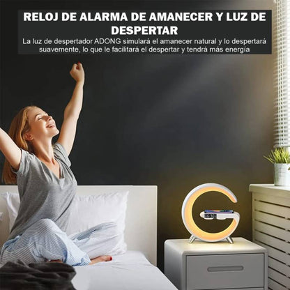 Lámpara-Parlante G colorida con cargador inalámbrico