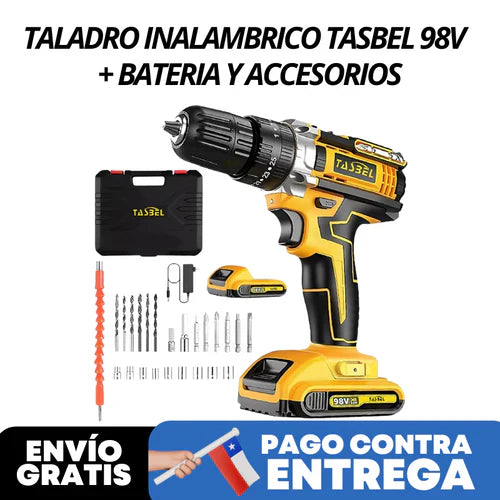 Taladro Inalámbrico TASBEL™ + 2 Baterías 98V