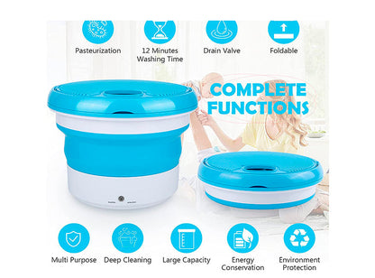 Mini lavadora plegable con cubo secador portátil