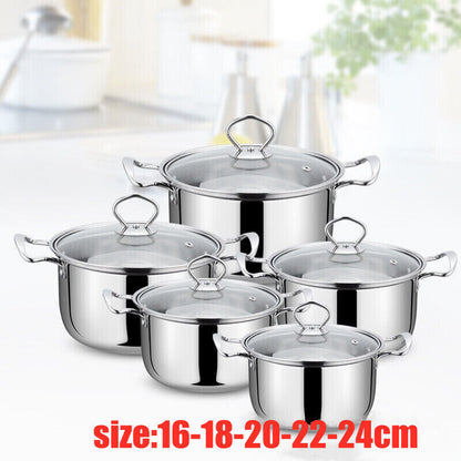 Bateria De Cocina 10 Pzs Acero Inoxidable.