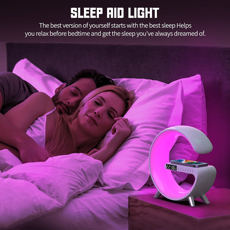Lámpara-Parlante G colorida con cargador inalámbrico