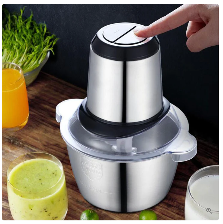Procesador Eléctrico 2L para Picar Carne, Ajo, Cebolla y Verduras
